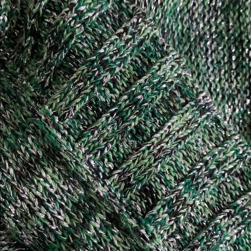 Inc International Concepts Green Marble Metallic Cowl Neck Sweater Top - Picture 7 of 10